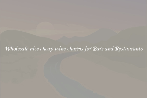 Wholesale nice cheap wine charms for Bars and Restaurants