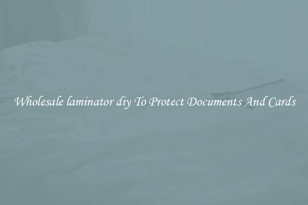 Wholesale laminator diy To Protect Documents And Cards