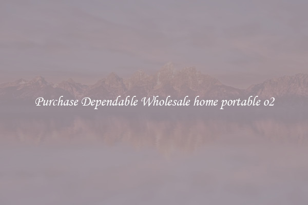 Purchase Dependable Wholesale home portable o2