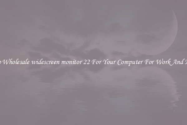 Crisp Wholesale widescreen monitor 22 For Your Computer For Work And Home