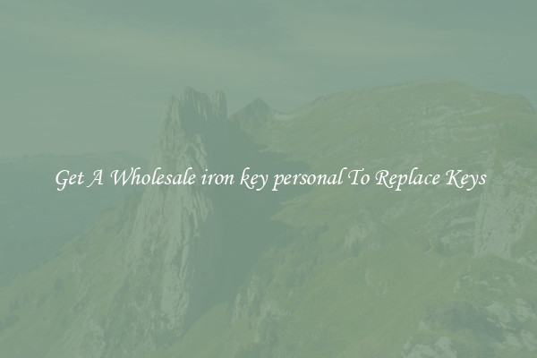 Get A Wholesale iron key personal To Replace Keys