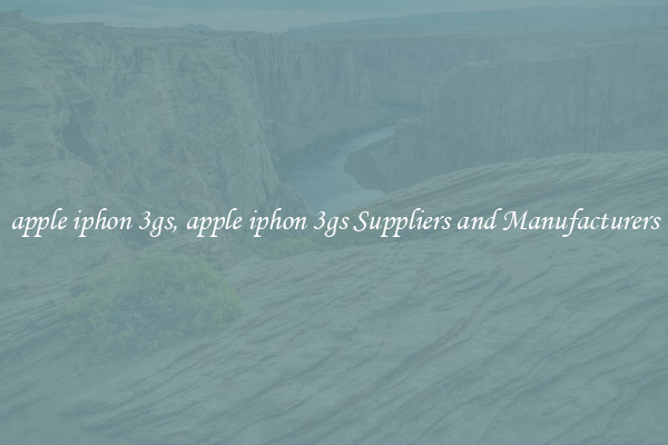 apple iphon 3gs, apple iphon 3gs Suppliers and Manufacturers