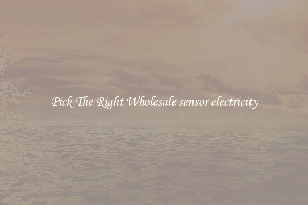 Pick The Right Wholesale sensor electricity