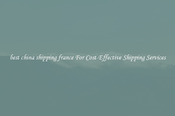 best china shipping france For Cost-Effective Shipping Services