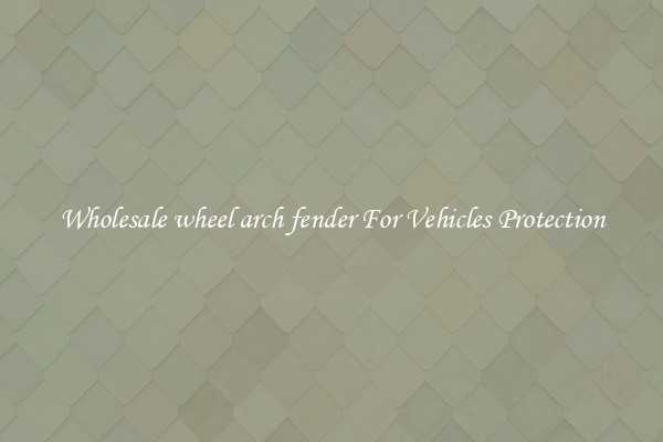 Wholesale wheel arch fender For Vehicles Protection
