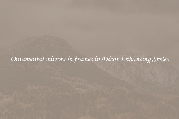 Ornamental mirrors in frames in Décor Enhancing Styles