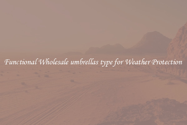 Functional Wholesale umbrellas type for Weather Protection 