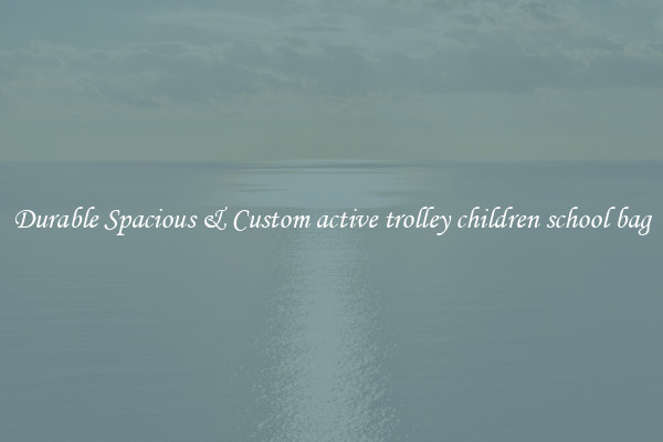 Durable Spacious & Custom active trolley children school bag