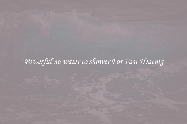 Powerful no water to shower For Fast Heating